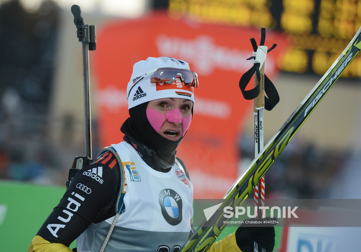 Biathlon. 9th stage of World Cup. Women's sprint