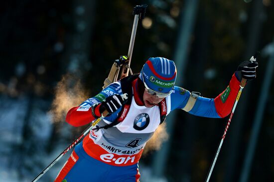 Biathlon. 9th stage of World Cup. Women's sprint