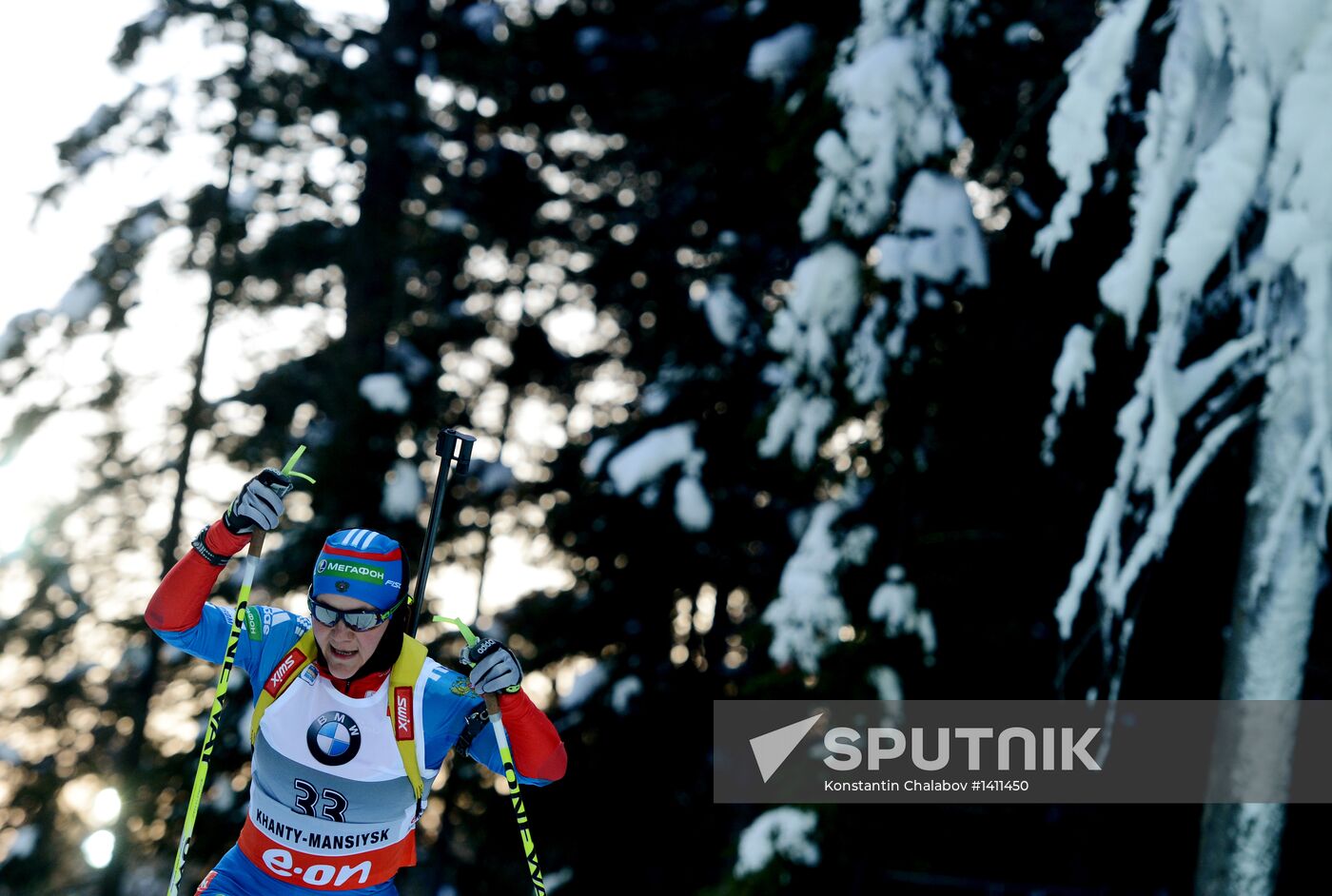 Biathlon. 9th stage of World Cup. Women's sprint