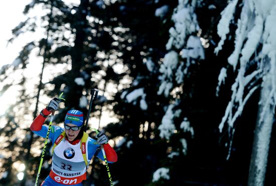 Biathlon. 9th stage of World Cup. Women's sprint
