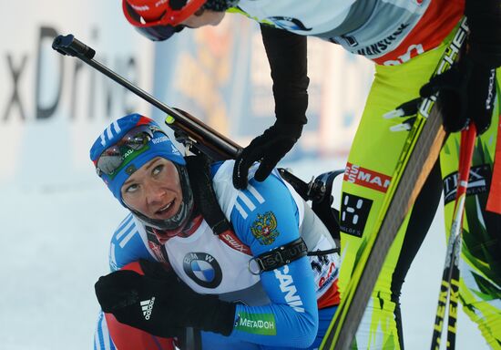 Biathlon. 9th stage of World Cup. Women's sprint