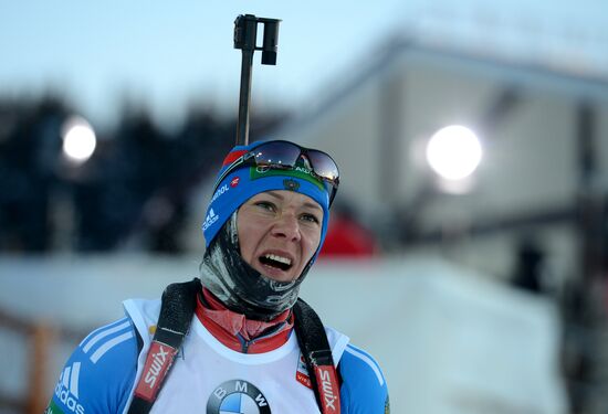 Biathlon. 9th stage of World Cup. Women's sprint