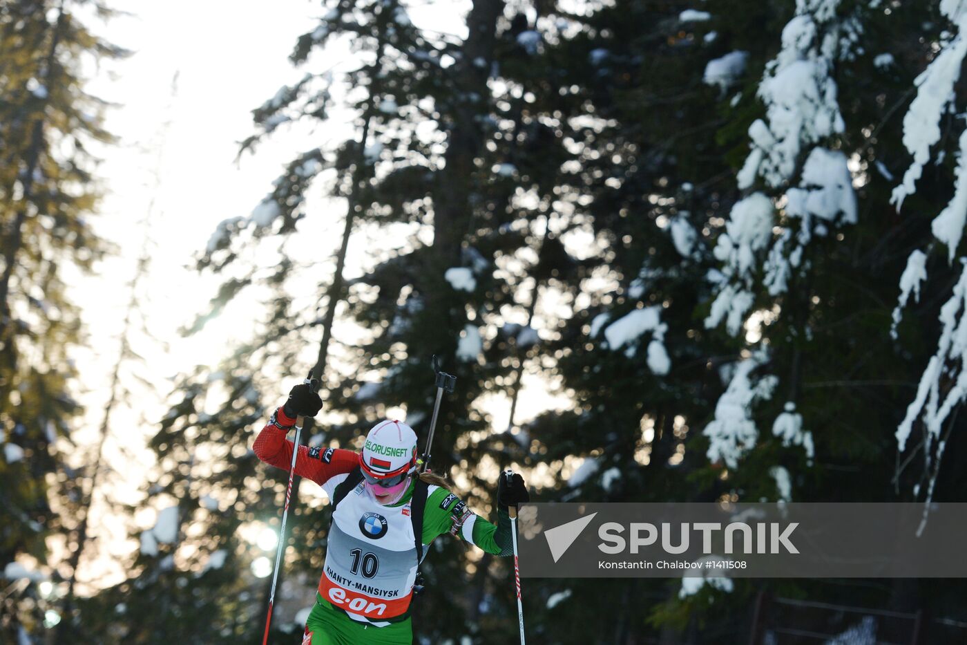 Biathlon. 9th stage of World Cup. Women's sprint