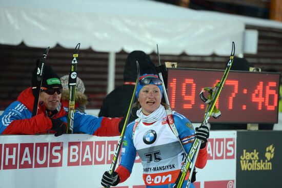 Biathlon. 9th stage of World Cup. Women's sprint