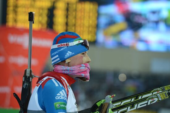 Biathlon. 9th stage of World Cup. Women's sprint