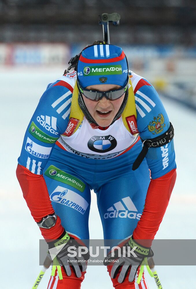 Biathlon. 9th stage of World Cup. Women's sprint