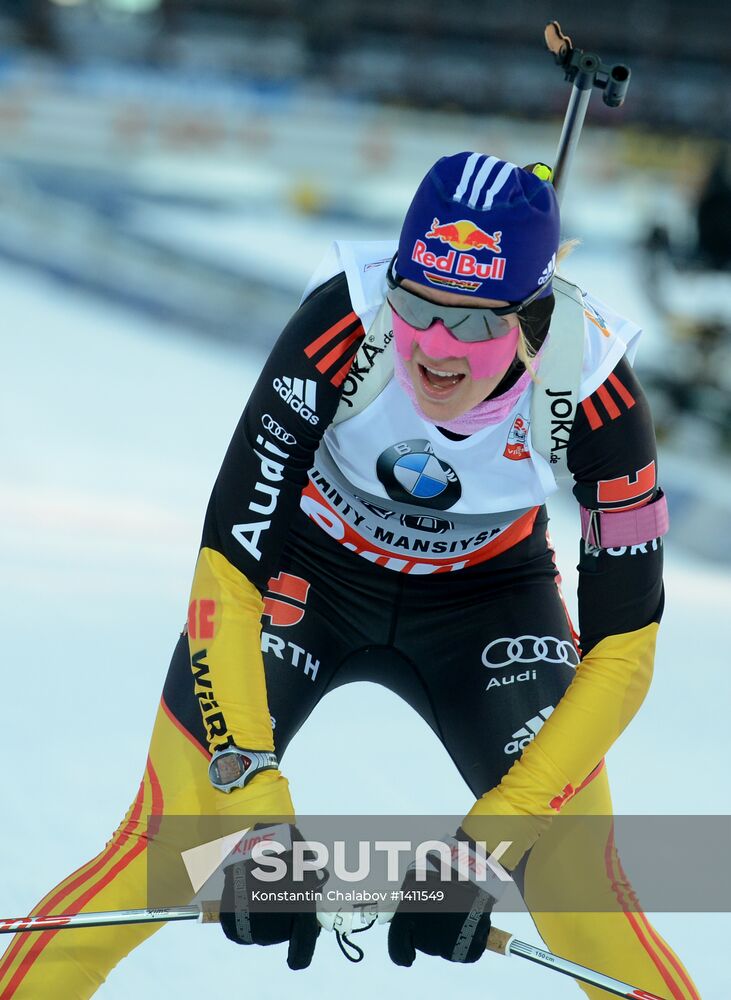 Biathlon. 9th stage of World Cup. Women's sprint