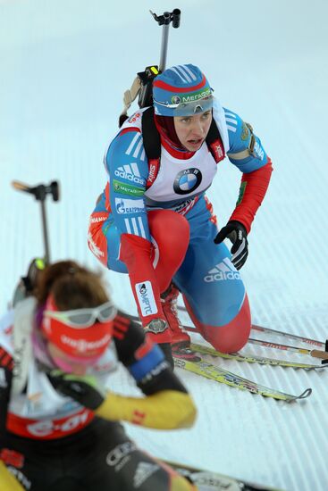 Biathlon. 9th stage of World Cup. Women's sprint