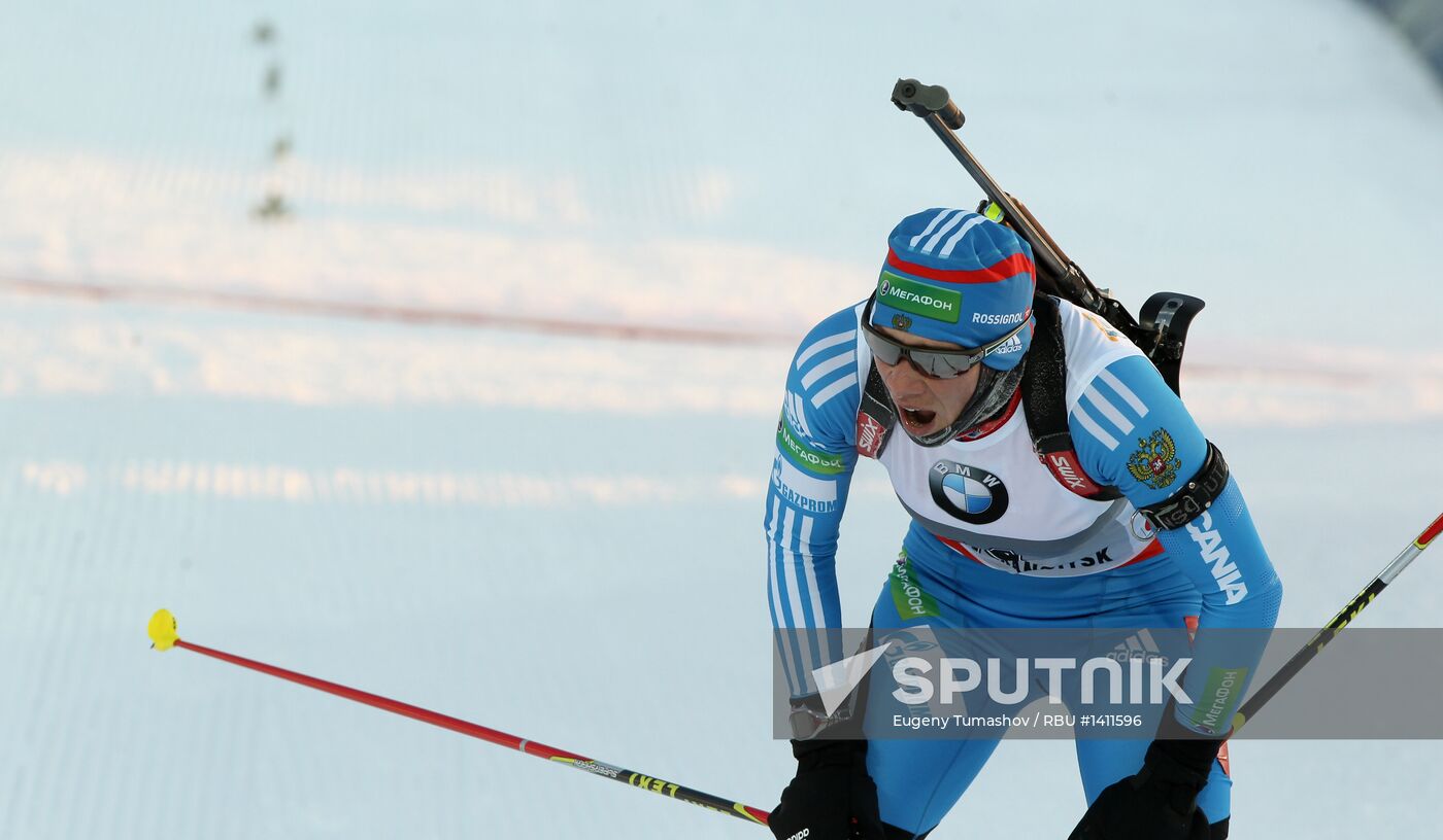 Biathlon. 9th stage of World Cup. Women's sprint