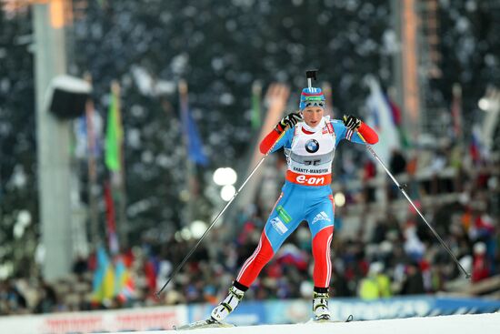 Biathlon. 9th stage of World Cup. Women's sprint