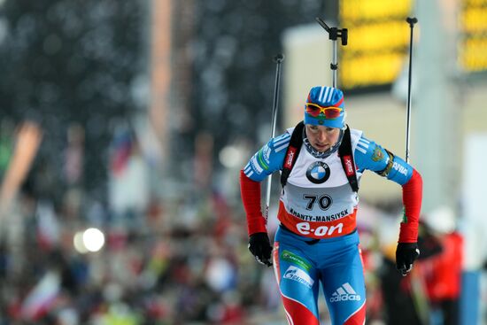 Biathlon. 9th stage of World Cup. Women's sprint