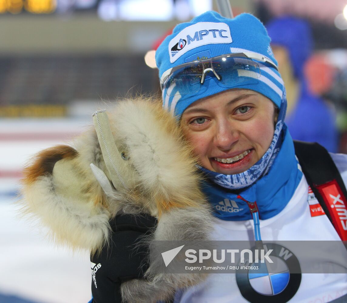 Biathlon. 9th stage of World Cup. Women's sprint