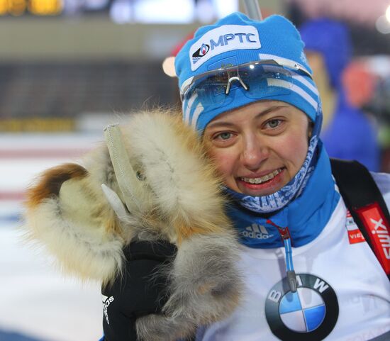 Biathlon. 9th stage of World Cup. Women's sprint