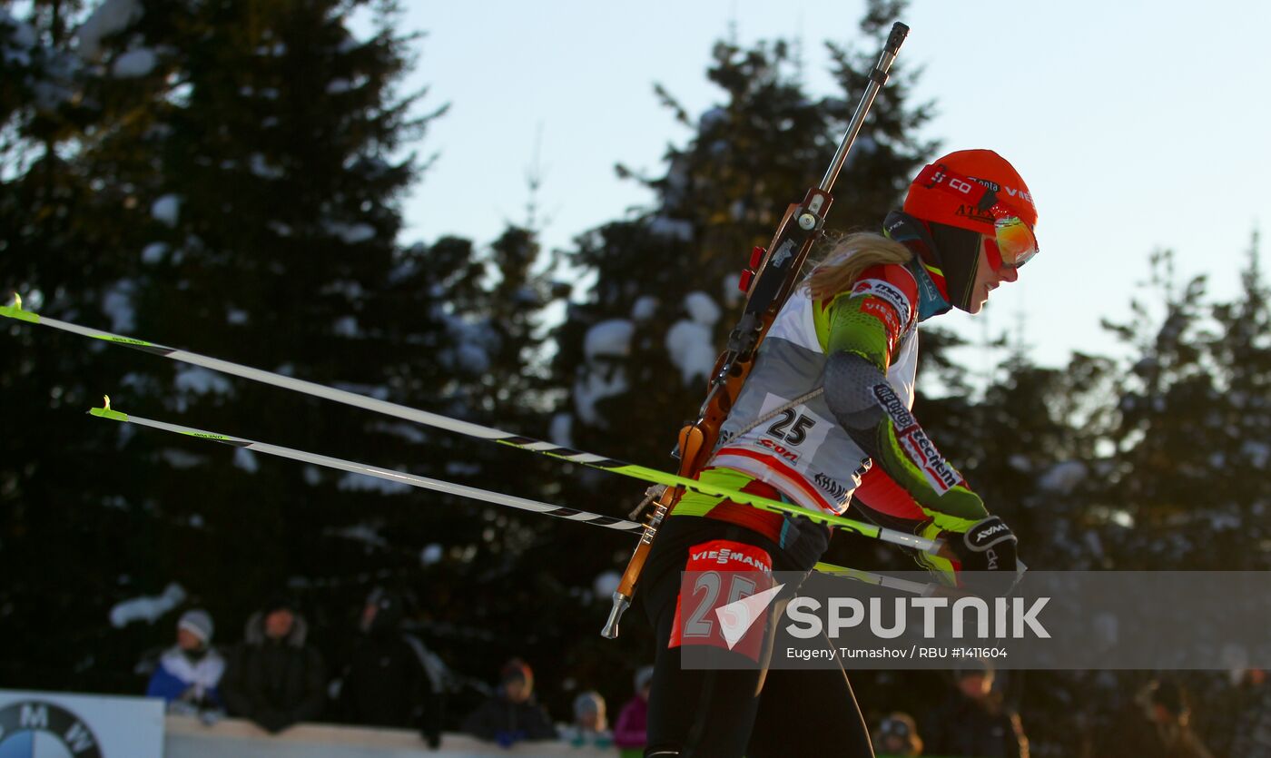 Biathlon. 9th stage of World Cup. Women's sprint