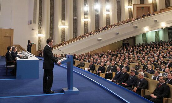 Dmitry Medvedev at conference on military-industrial sector
