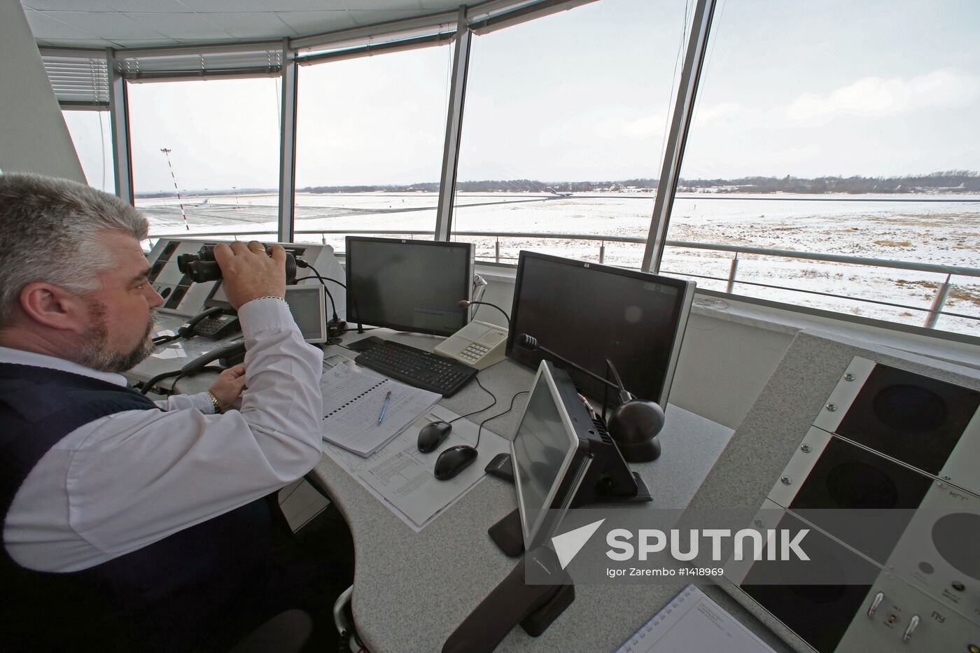 Modern control center at Khrabrovo Airport