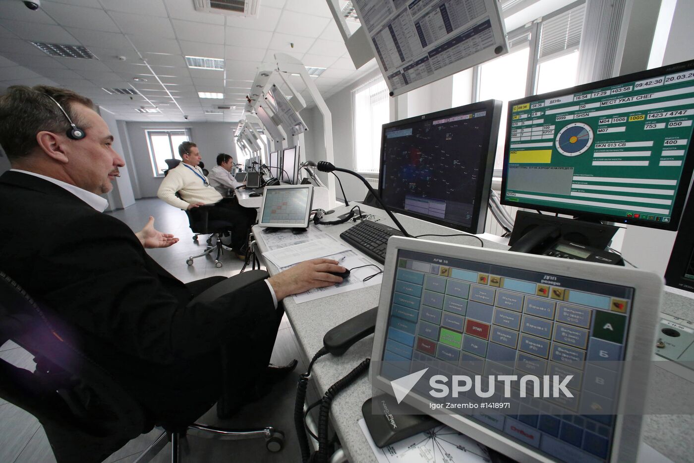 Modern control center at Khrabrovo Airport