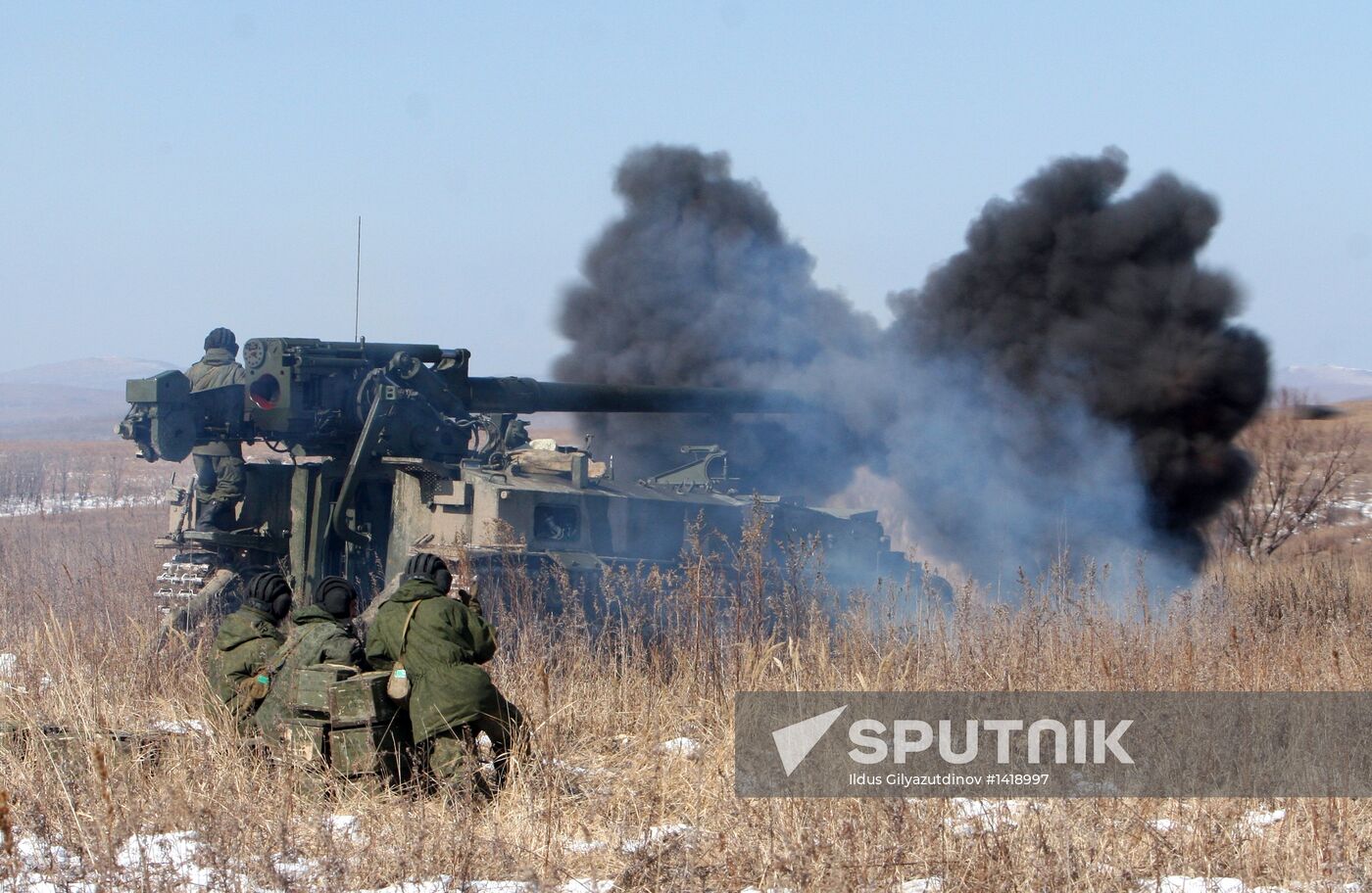 Artillery exercises in Primorye Territory