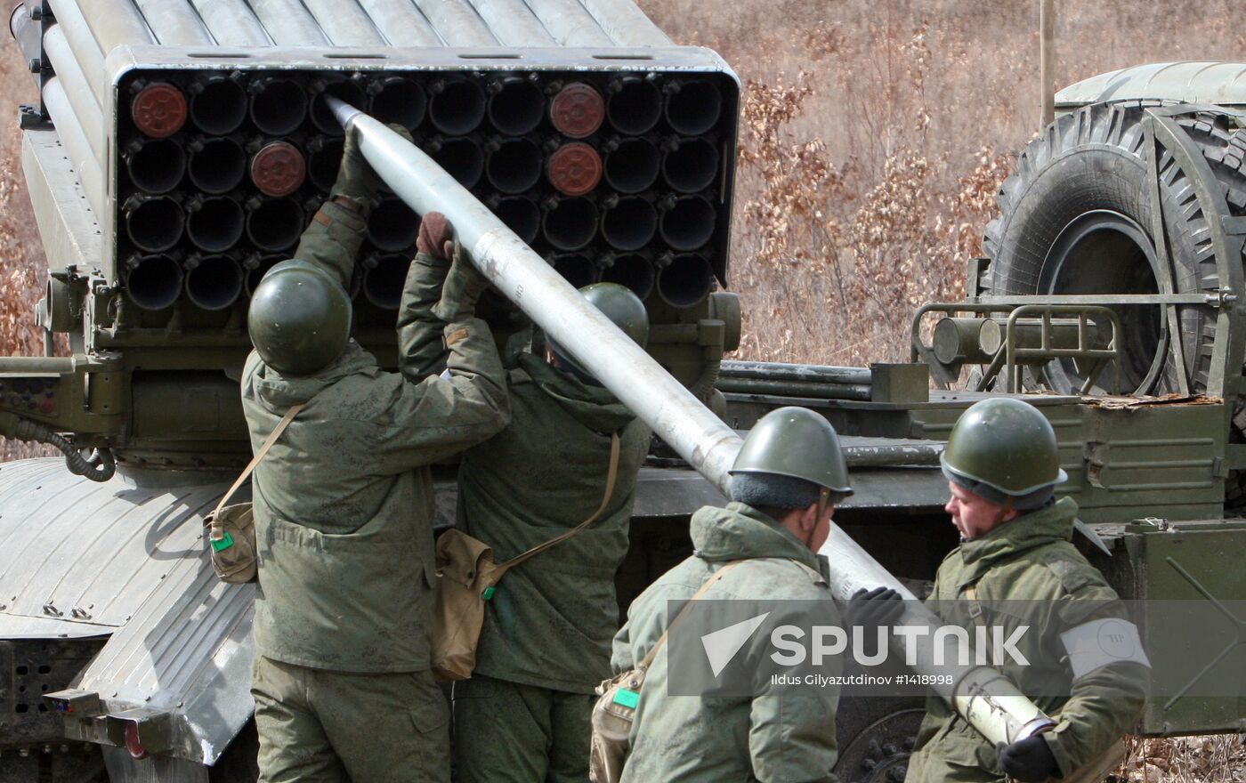 Artillery exercises in Primorye Territory