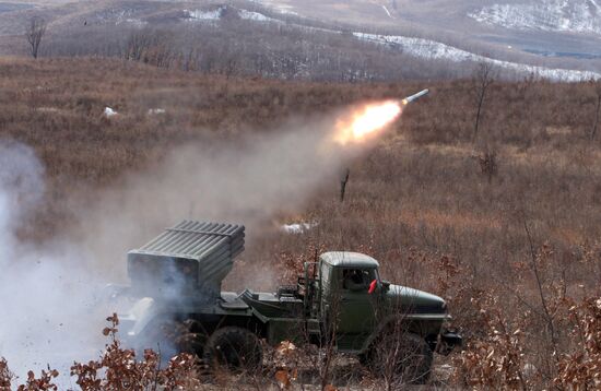 Artillery exercises in Primorye Territory