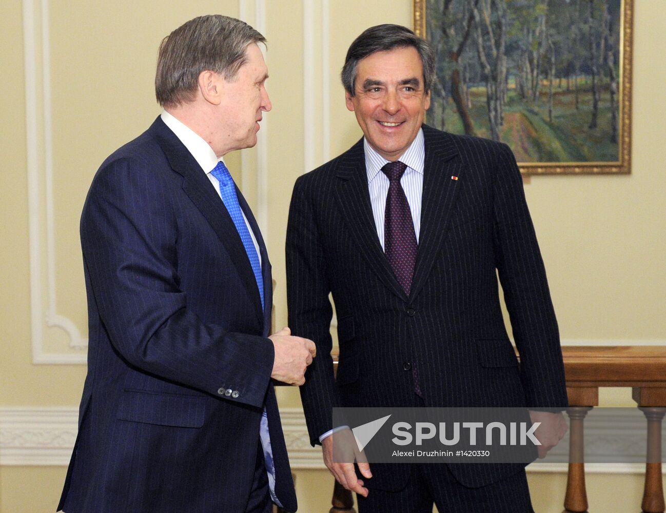Vladimir Putin meets with Francois Charles Armand Fillon