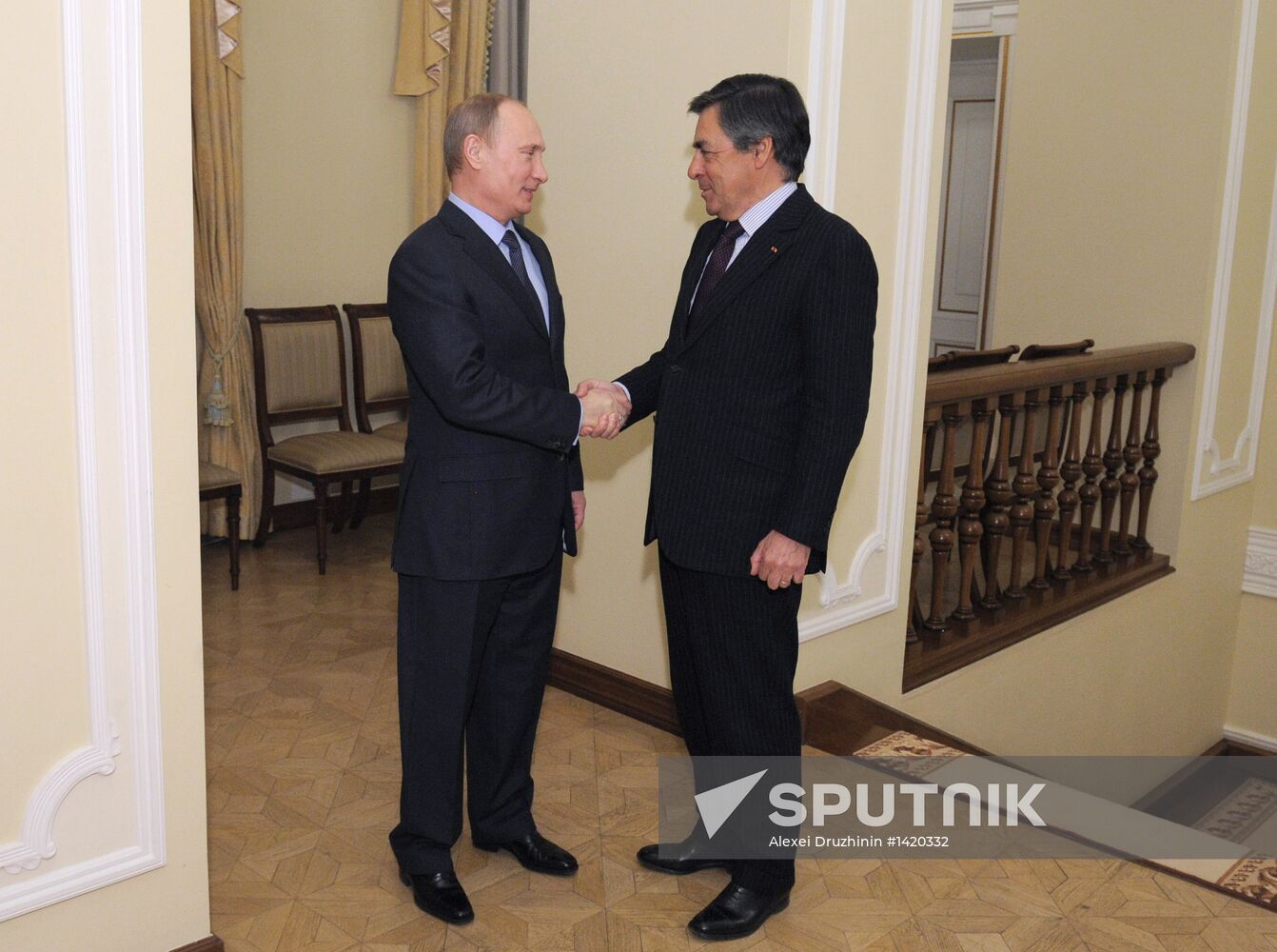 Vladimir Putin meets with Francois Charles Armand Fillon