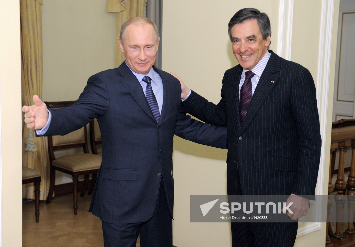 Vladimir Putin meets with Francois Charles Armand Fillon