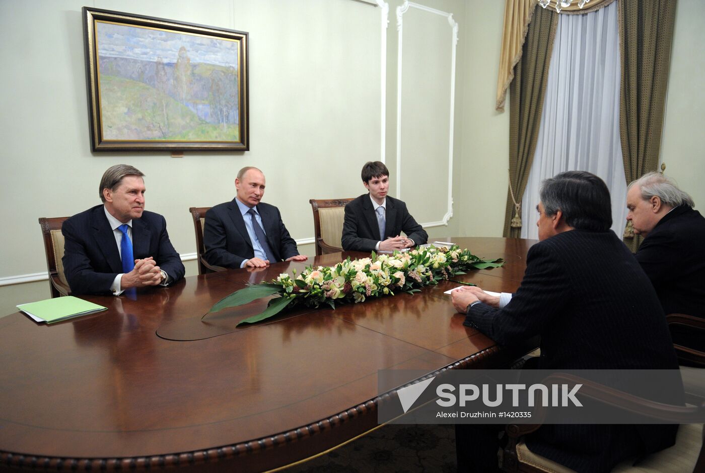 Vladimir Putin meets with Francois Charles Armand Fillon