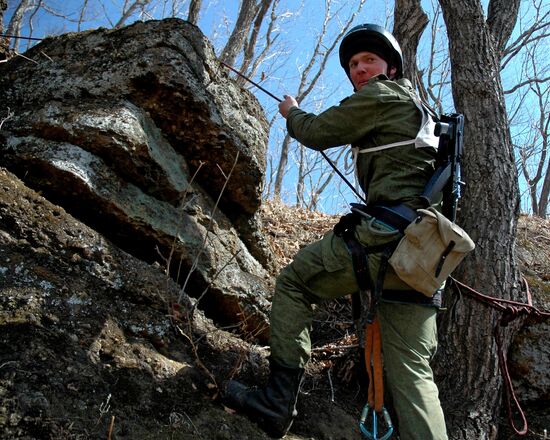 Mountain warfare training of Pacific Fleet marines