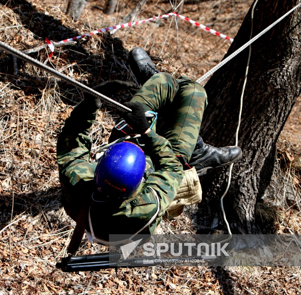 Mountain warfare training of Pacific Fleet marines