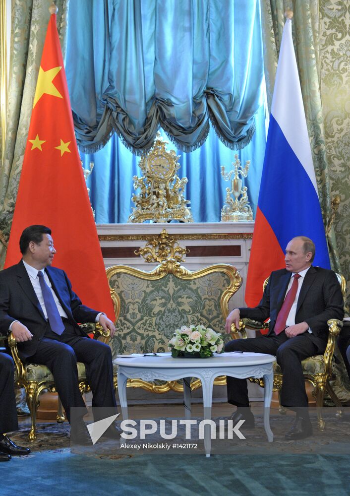 Vladimir Putin meets with Xi Jinping