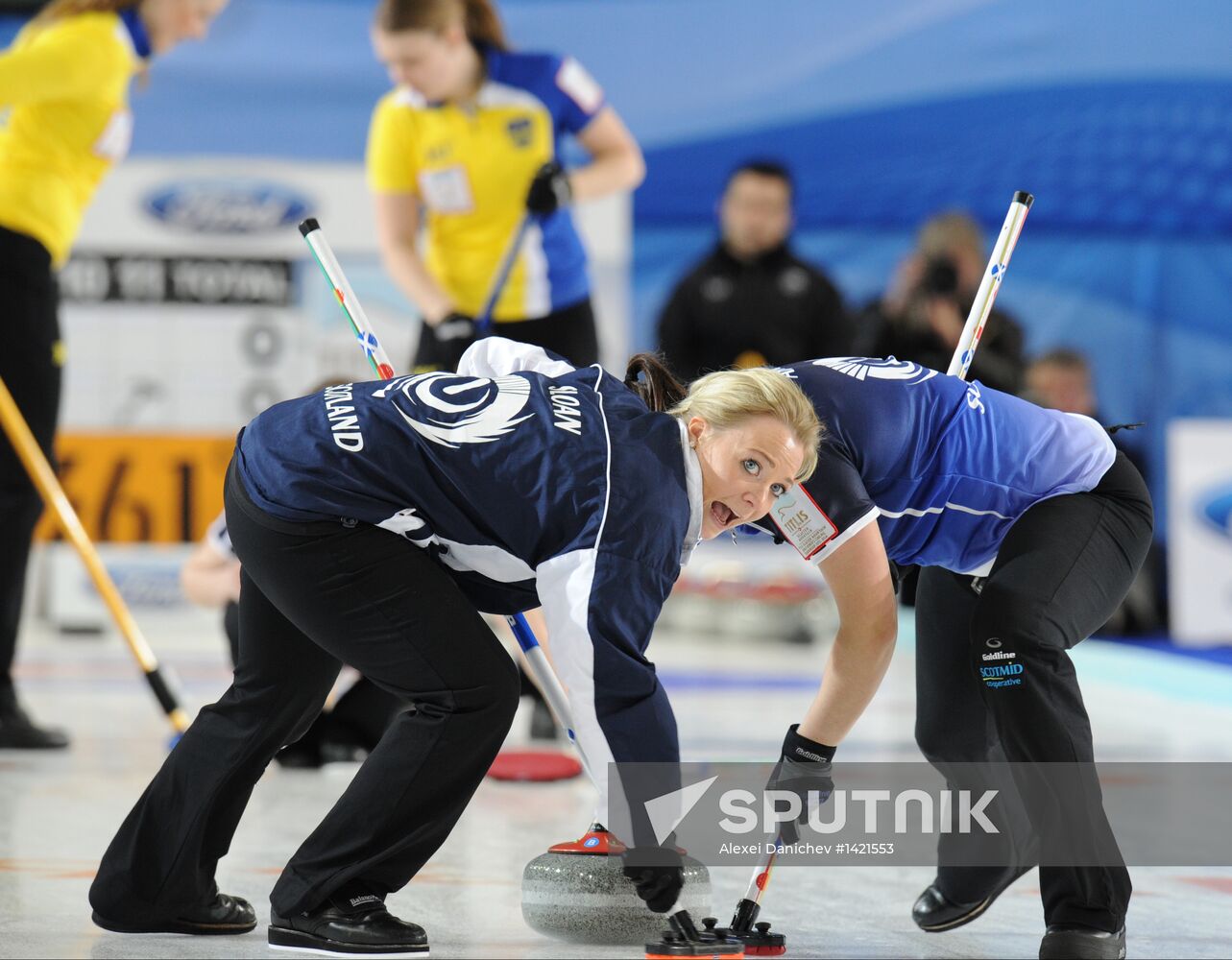 World Women's Curling Championship. Day 7