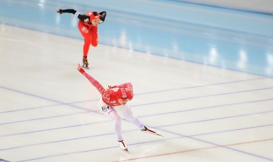World Speed Skating Championships. Women's 1000 m race