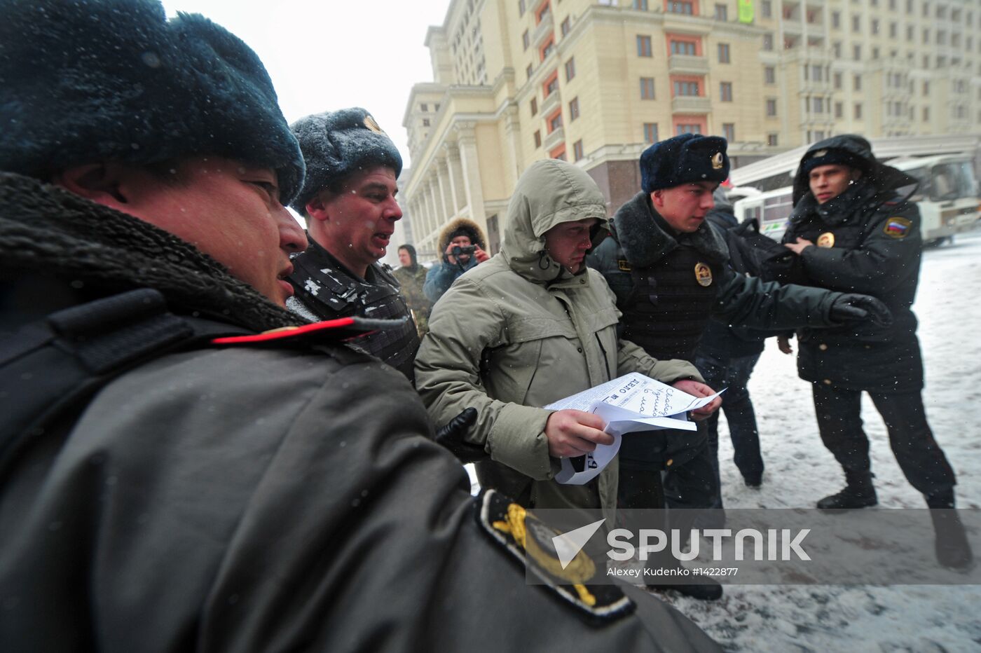 Protest Walk on Manezh Square