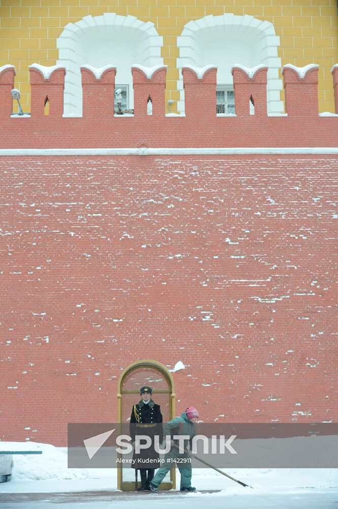 March snowstorm in Moscow
