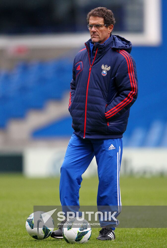 Russian national football team holds training session