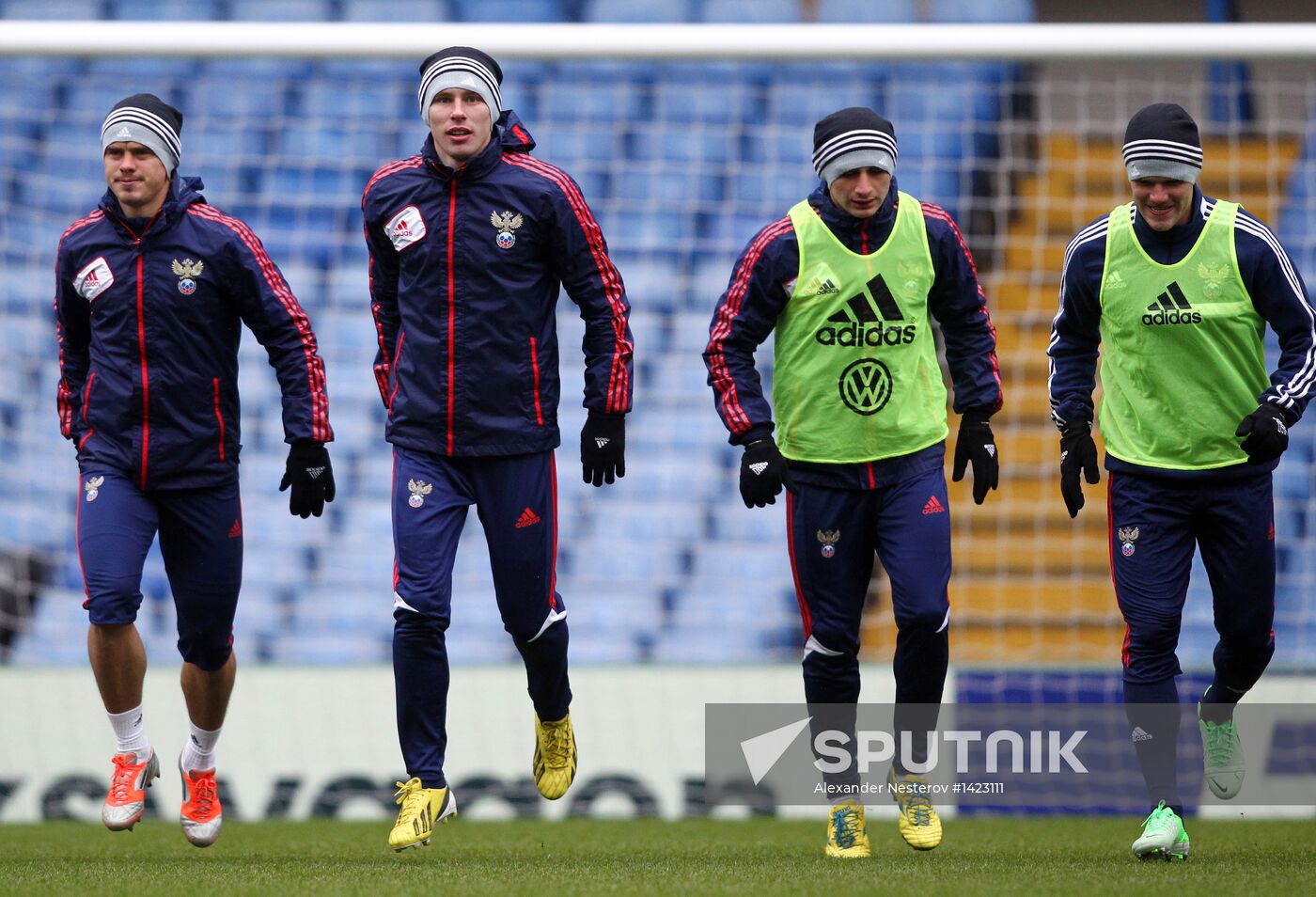 Russian national football team holds training session