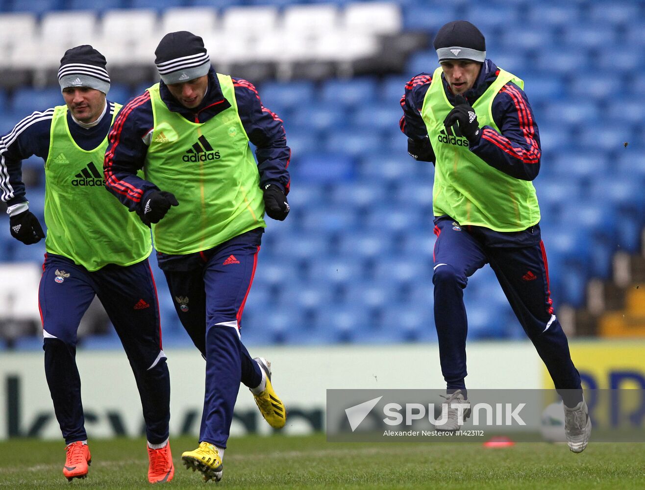 Russian national football team holds training session