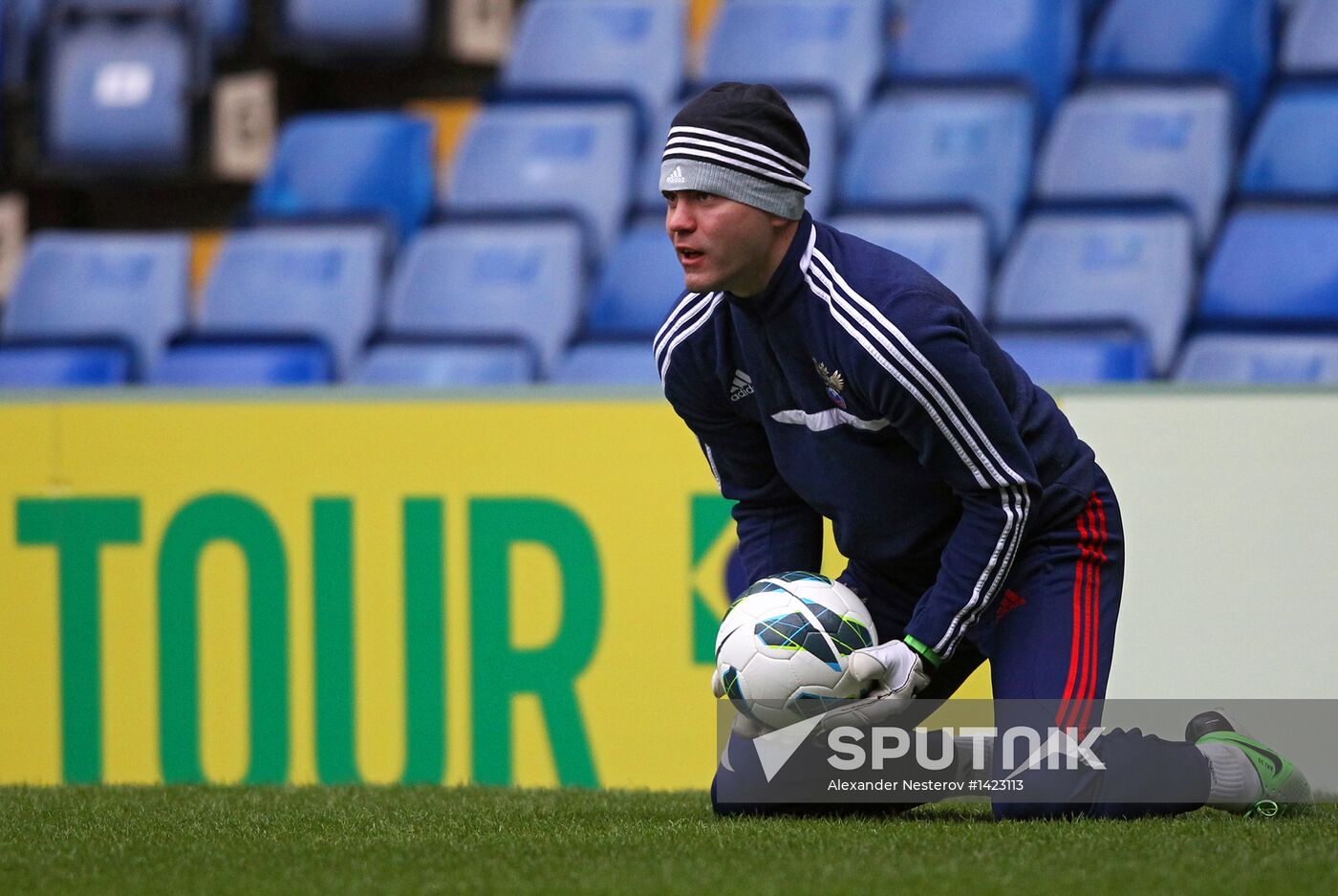 Russian national football team holds training session