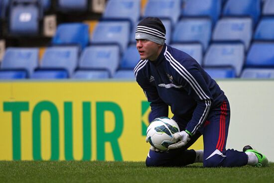 Russian national football team holds training session