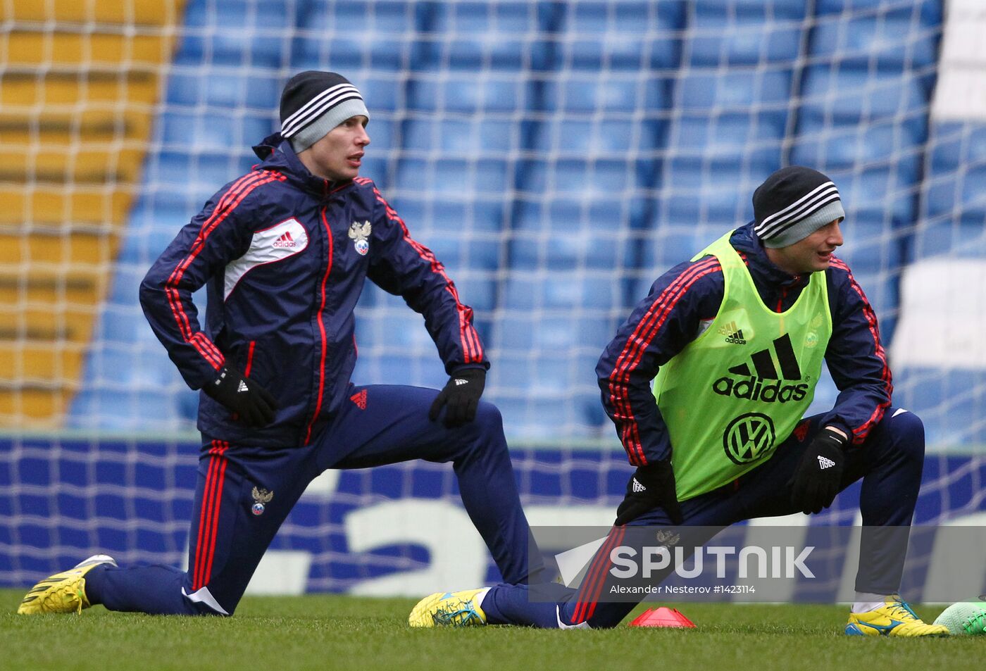 Russian national football team holds training session