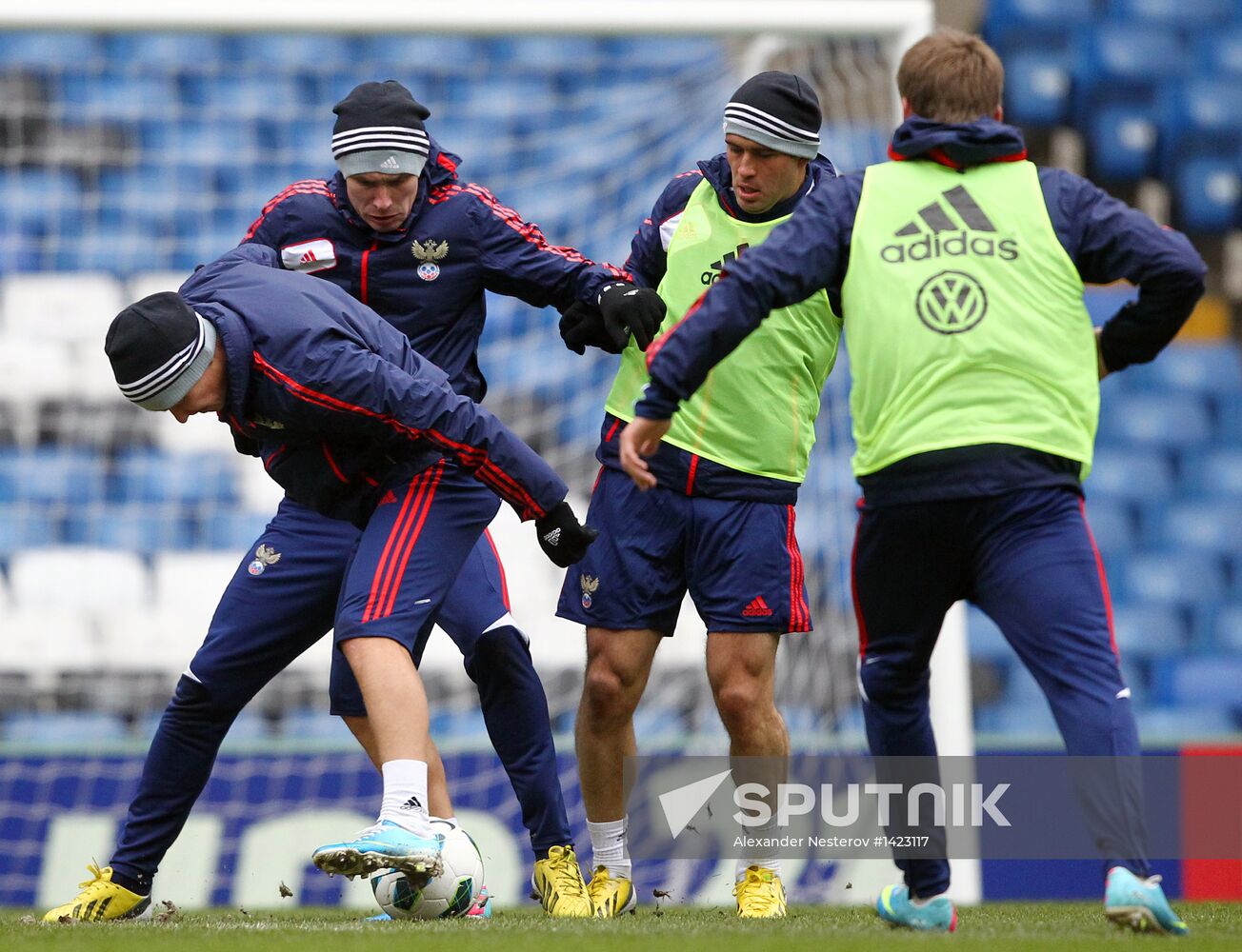 Russian national football team holds training session