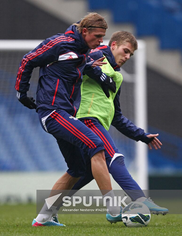 Russian national football team holds training session