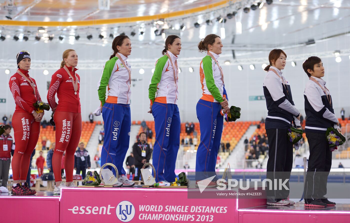 World Speed Skating Championships. Women's team race