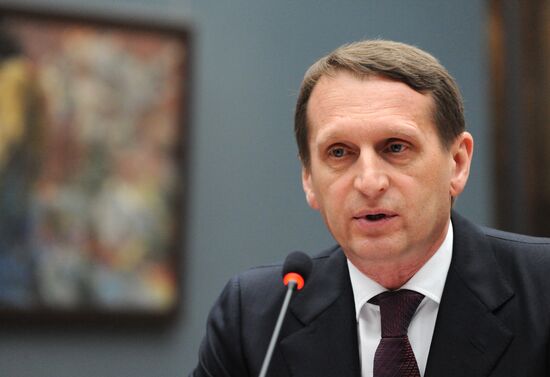 Sergei Naryshkin meets with cultural arts professionals