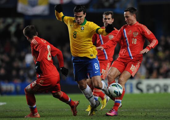 Football Friendly Match. Brazil - Russia