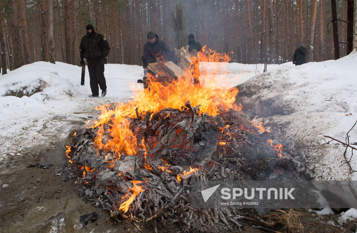 Drug disposal process in Nizhny Novgorod Region