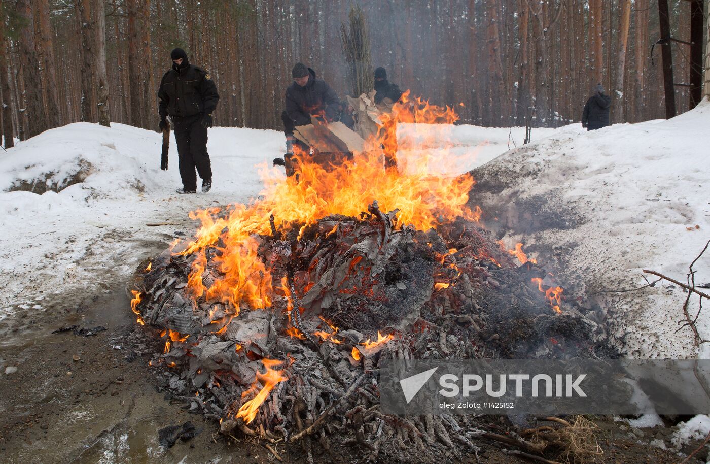 Drug disposal process in Nizhny Novgorod Region