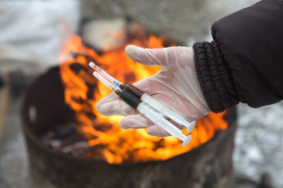 Drug disposal process in Nizhny Novgorod Region
