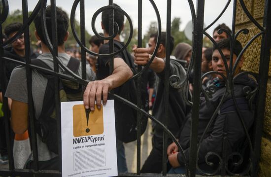 Mass protest in Cyprus